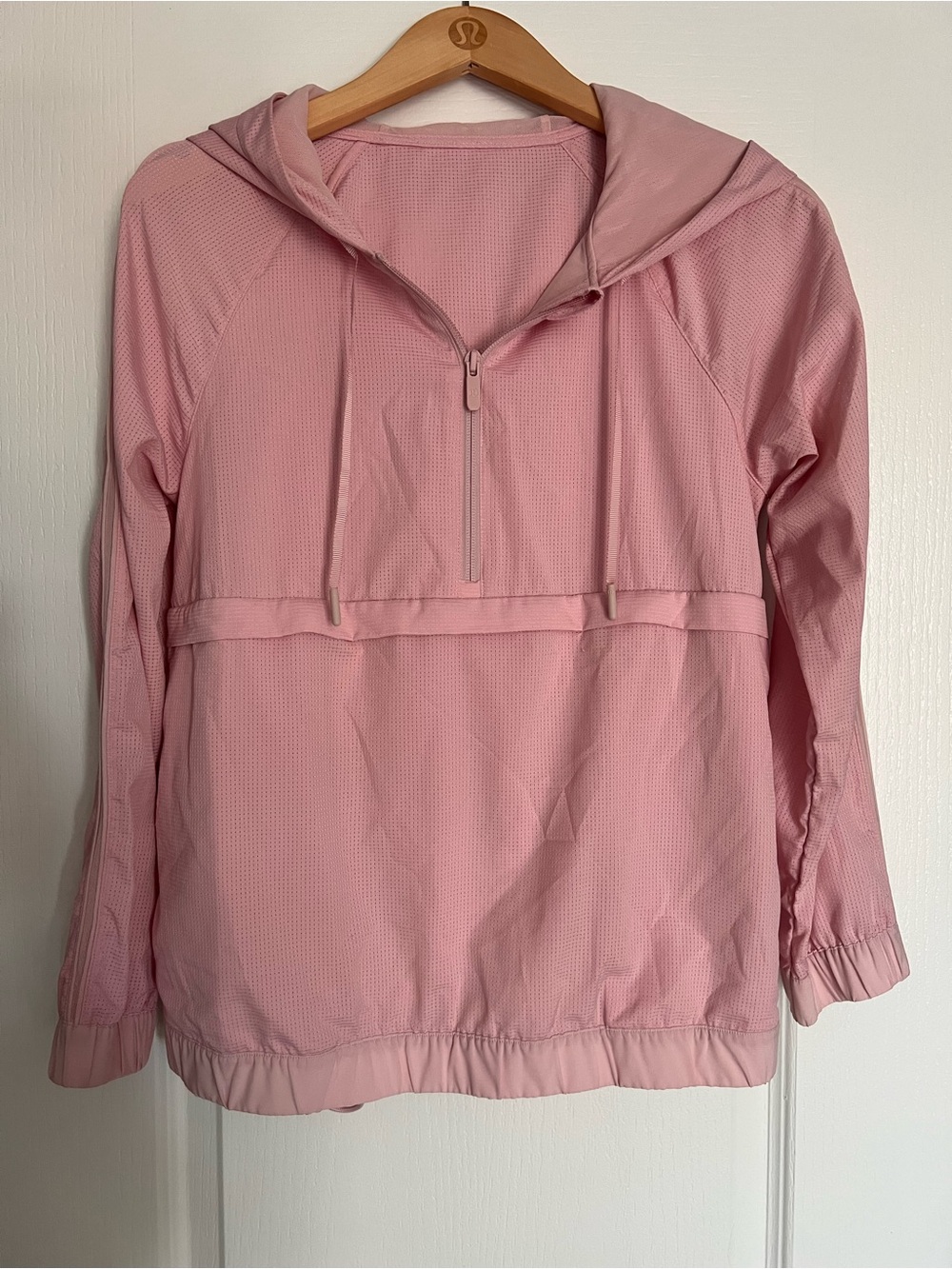 lululemon athletica Light Pink Hooded Half-Zip Pullover Jacket